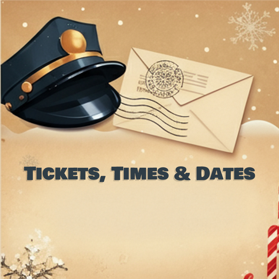 Children writing letters to Santa at the Ohio Railway Museum